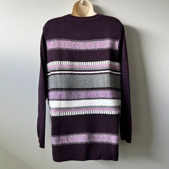Croft & Barrow Multi Purple Sweater Size L  NWOT - Picture 4 of 7